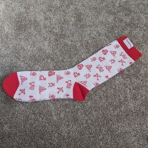 BNWOT Tim Hortons Red/White Printed Adult Socks